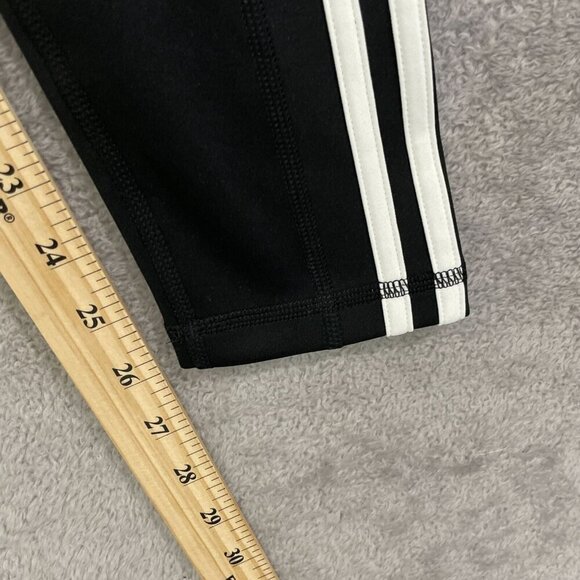 NEW Adidas Womens S Aeroready Black High-Waisted Leggings Striped - Picture 6 of 8